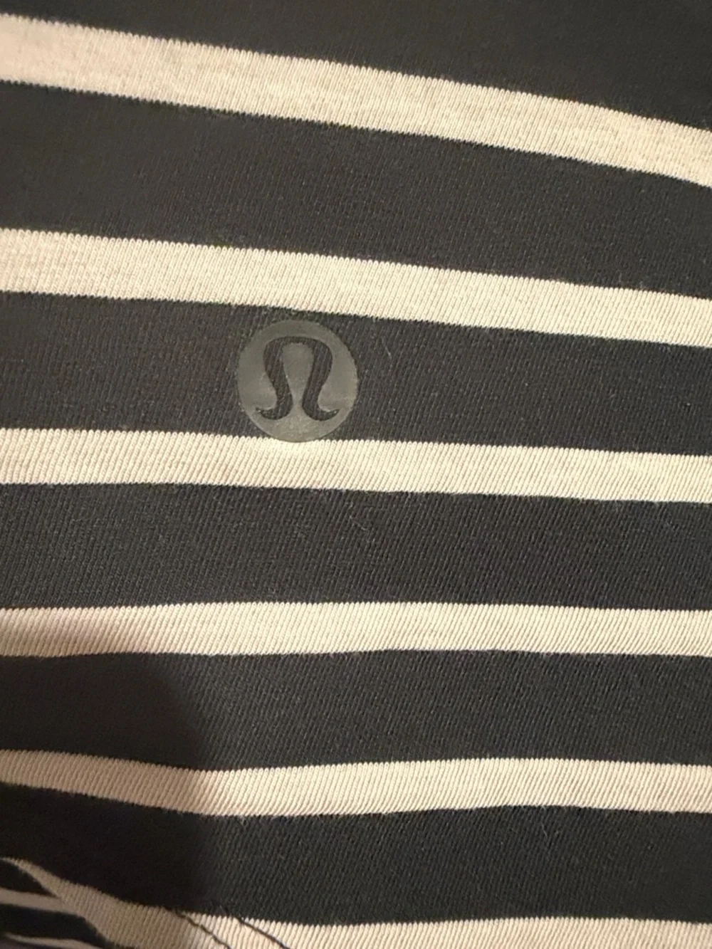 lululemon athletica Black and White Striped Racerback Tank - Picture 2 of 3